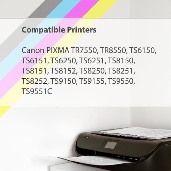 1 set of 5 ink cartridges to replace Canon Pgi-580 & Cli-581 Compatible/Non-OEM from Go Inks (5 Inks)