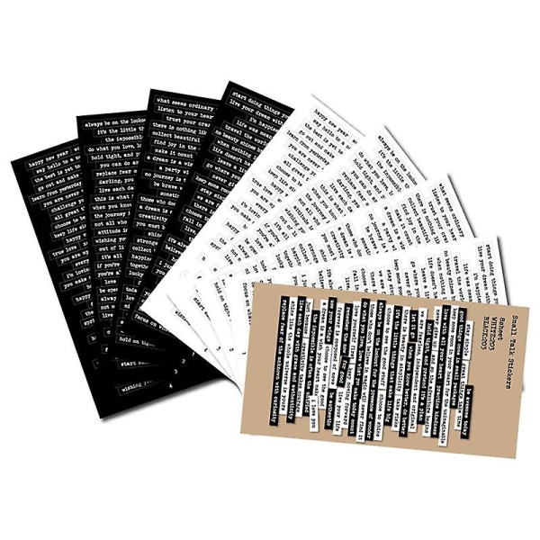 406 stk Vintage Small Talk Tekstsamling Klistermærker Gør det selv Scrapbog dekoration