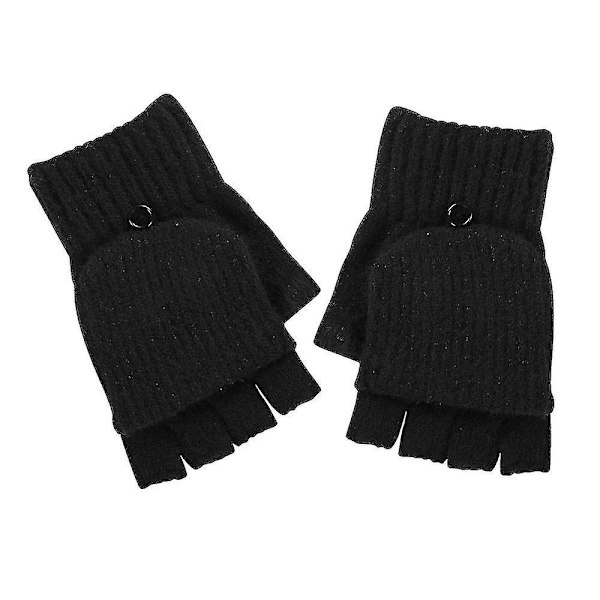 2 stk. Plus Fløjl Strikkede Jacquard Varme Handsker