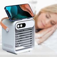 Mini bærbar USB genopladelig bordventilator, bærbar aircondition