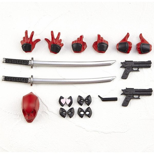 Deadpool Action Figure, Avtakbart og Utskiftbart Ansikt, Samleobjekt Modell Dukke Figur Leke Skrivebord Ornamenter Dekorasjon Gave