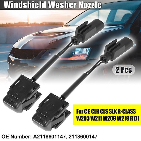 1 par forrudeviskersprayerdyser A2118601147 til - C E CLK R-CLASS W203 W211 W209 W219
