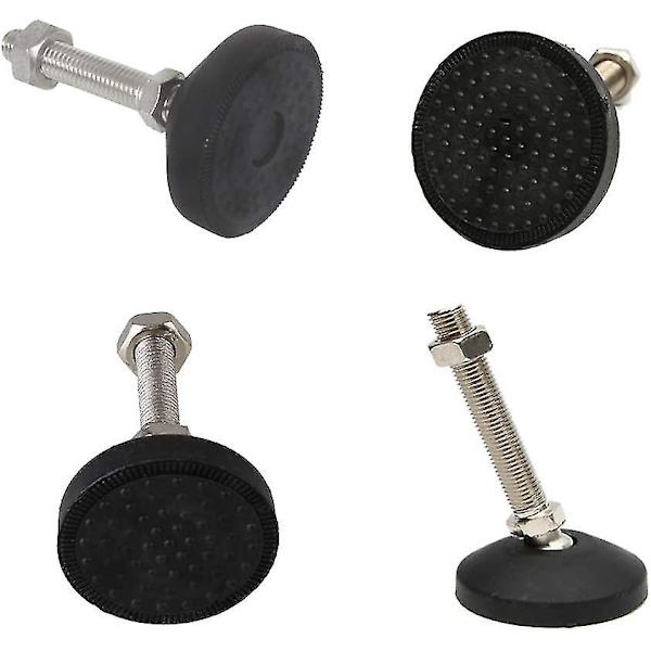 6-pack D40 X M8 X 50 mm justerbara svängbara ben, lutande nylonbas, självjusterande fötter, golvskydd för möbler, arbetsbänk, maskin, skåp, Mecha