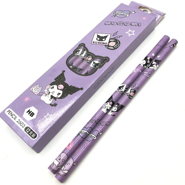 12 stk. Sanrioed Anime Kuromi Cinnamoroll My Melody Blyant Kawaii Skitse Maleri Værktøj Skole Kontorartikler Gave Børn Stationery NM-