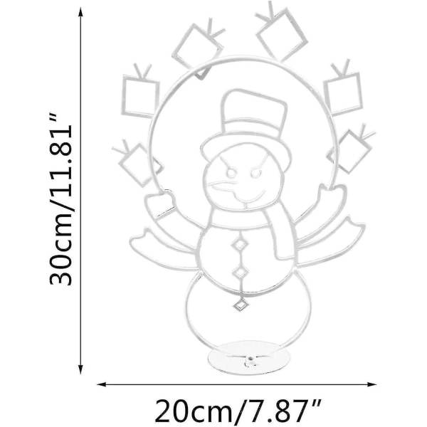 Lekfull animerad snöbollsljus, led utomhus juldekorationsljus Glödande snögubbe juldekorationer