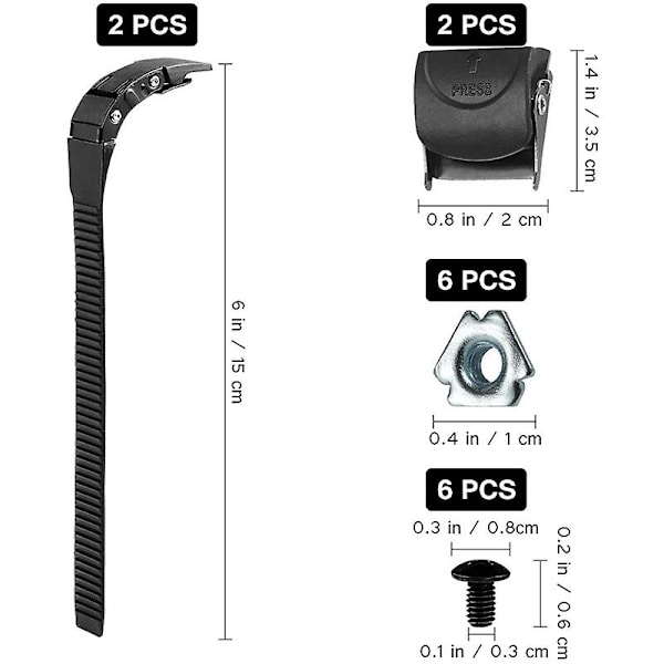 2 Set Ersättnings Inline Skate Strap Skridskoskor Energi Strap Skate Strap Spännen Skruvar för män