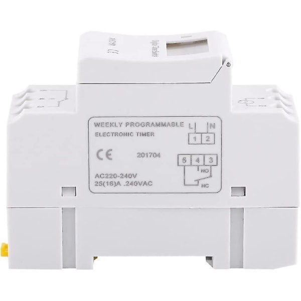 Digital uketimer Din Rail Timer Digital uketimerbryter Elektronisk programmerbar timer 15a (ac220v)