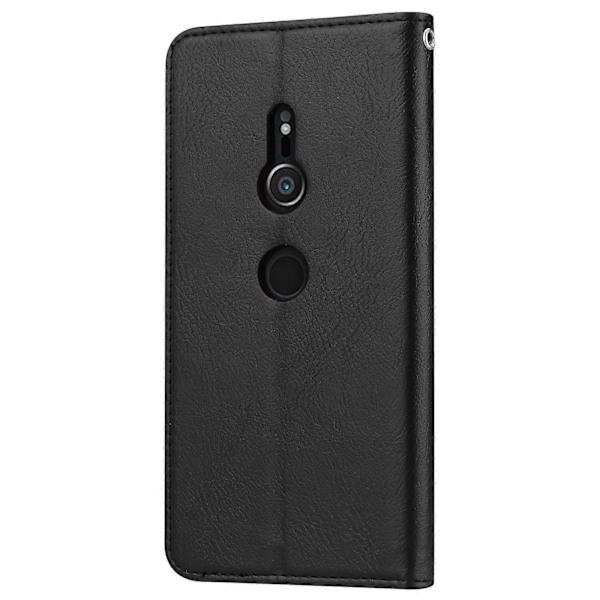 Auto-absorberende Læder Stand Telefon Cover til Sony Xperia XZ2