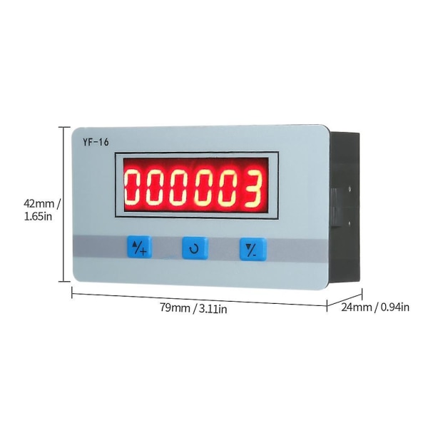 Mini LED Digital Räknarmodul DC/AC5V~24V Elektronisk totalisator med NPN- och PNP-signalgränssnitt