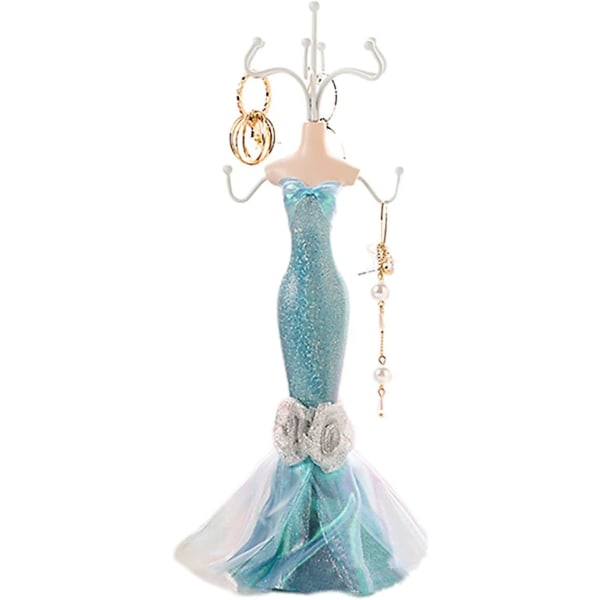 Heytea Smykkevisningsstativ, Mannequin Smykkeholder, Princess Dress Halskjede Smykkestativ, Model Dress Display Organizer Smykkehenger, Earri