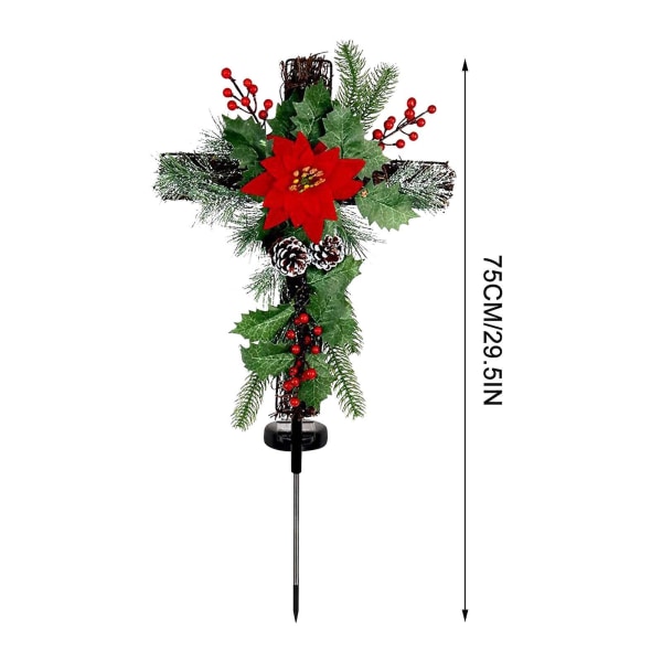 Vuoden 2023 joulukoristeet myynnissä ja tyhjennettynä aurinkovalaistut punaiset kukat joulupinon sisäpihan koristeet