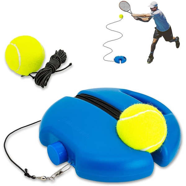 Tennistränarreboundboll, solo tennisträningsutrustning för självträning, bärbart tennisträningsverktyg, tennisrebounder-kit, inklusive 1 sträng
