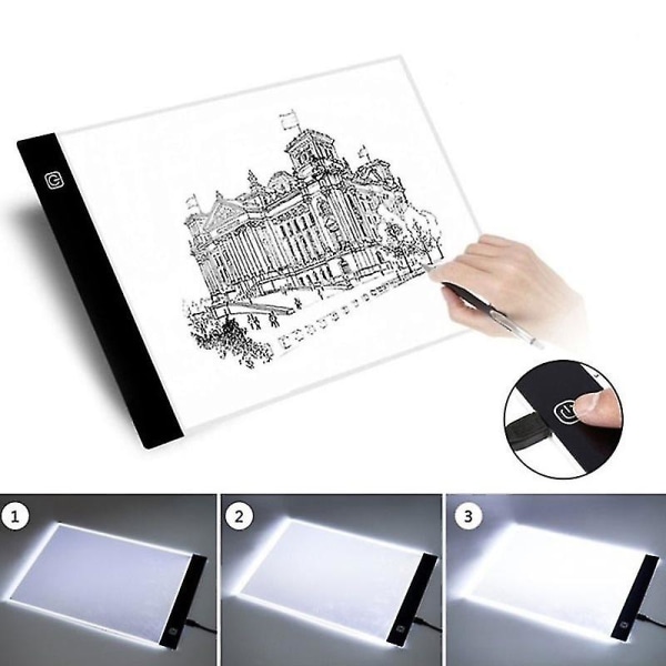 Diamantmaleri Broderi Verktøy LED Lysplate Dimmbar Lysbrett Full Drill A5B
