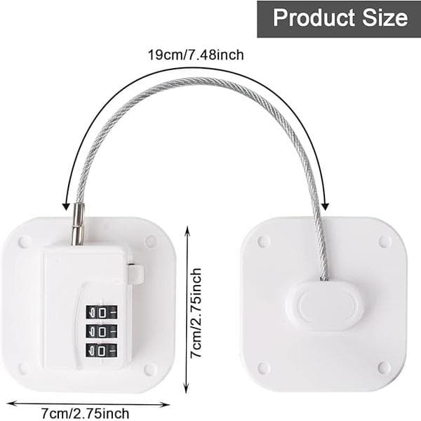 2-pack Kylskåpslås - Kombinationslås för Kylskåp