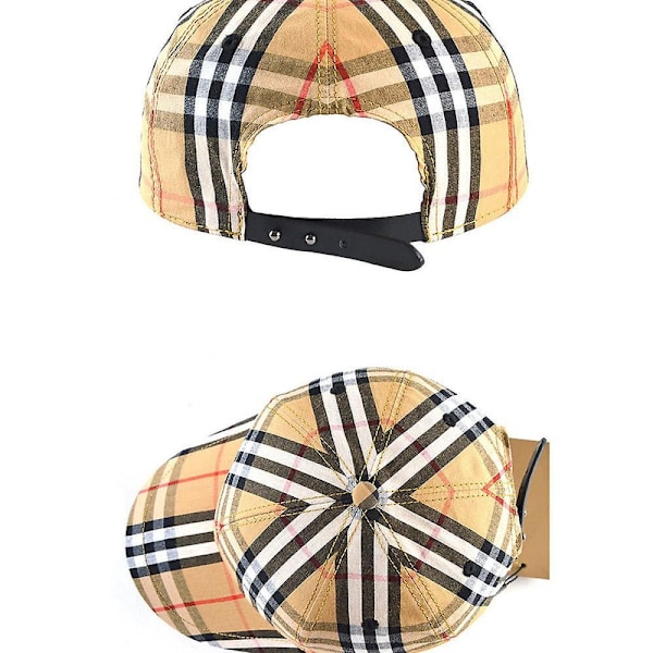Rutig Britisk Vind Hat Casual Udenfor Gaden Retro Rutig Baseballkasket Casual Kasket Litterær Gade Andunge Tung Kasket As shown