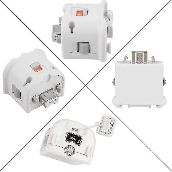 2 stk. Motion Plus Adapter Sensor til Wii Fjernbetjening, Motion Plus Adapter Accelerator Erstatning til Wii Motion Plus Adapter