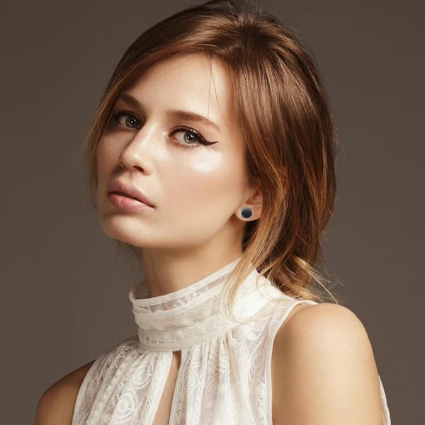 6 Par Sorte Rustfrit Stål Ørestikker Unisex Runde Flade Ørestikker Mænd Kvinder Ørestikker (3 Mm - 8 Mm), Rustfrit Stål