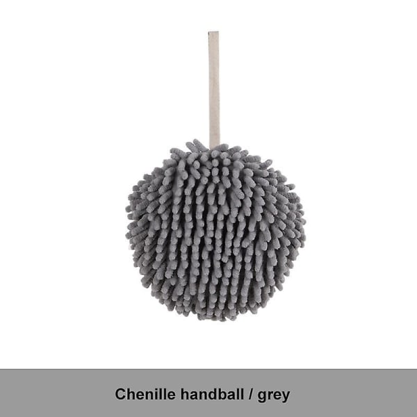 Quick Dry Kylpyhuone Chenille Käsipyyhe Pehmeä imukykyinen Pom Pyyhe keittiön mikrokuitu Gray