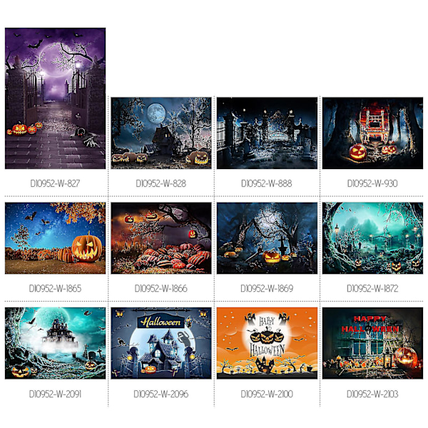 Halloween-teemainen valokuvaustausta, muotokuvaus taustat kurpitsakuviolla, valokuvausstudiorekvisiitta muotokuviin, juhlakoristelu, Si