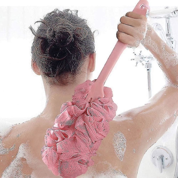 3x kropsbørste, lang håndtag til badeeksfolieringsbørste, farverigt kropsbørstesæt v