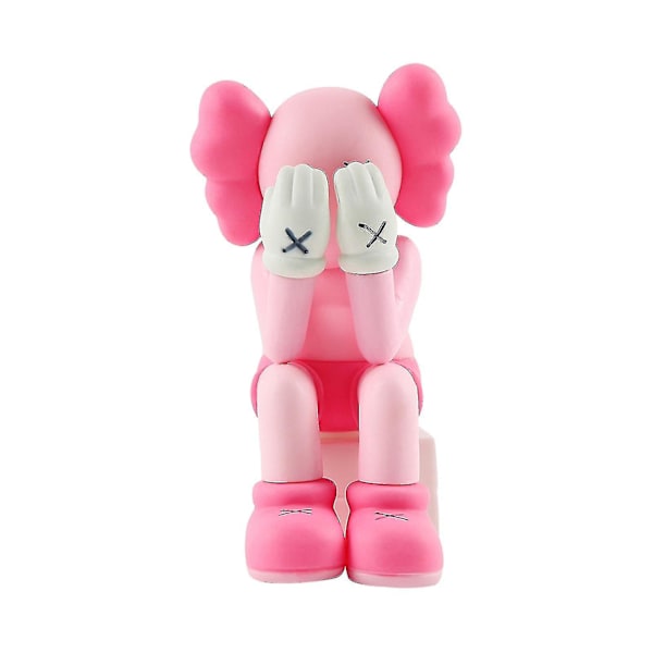 Dekkende ansikt Kaws personlighet modell leketøy gave kreativ holdbar actionfigur Pink KAWS