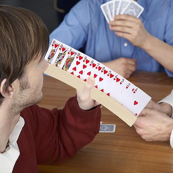 Nya modeller Eleganta Träpokerställ För Att Hålla Spelkort, Jul, Thanksgiving Day, Påskpresent 1 Set