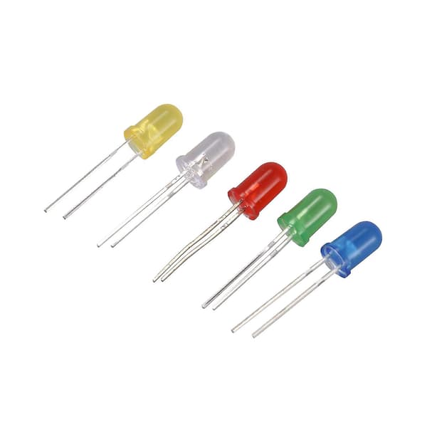 200 stk. 3mm 5mm LED Lysdiode Hvid Gul Rød Blå Grøn Sortimentssæt til