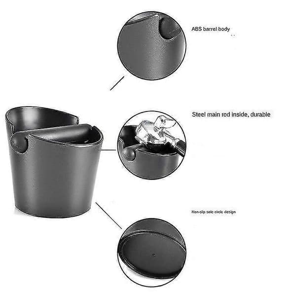 Kaffepulverbeholder sort 12,1*12,5 cm
