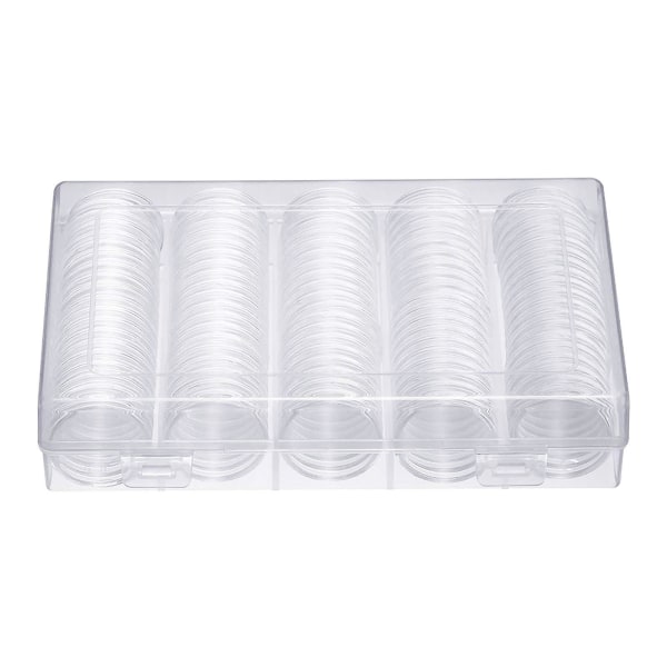 Muovinen kolikon säilytyslaatikko 30 mm keräilykolikonpidike Kolikkokapselit organizer