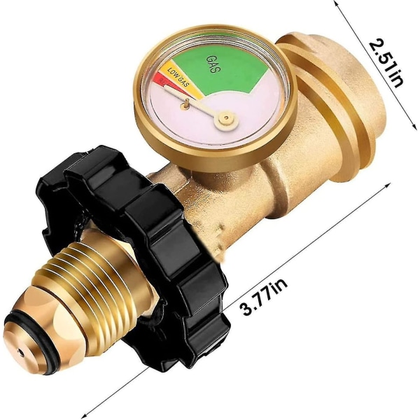 Pol Propan Gas Meter Tank Indbygget Lækage Detektor, Propan Brændstof Tank Måler Propan Tank Måler Niveau Indikator Propan Gas Måler Trykmåler C