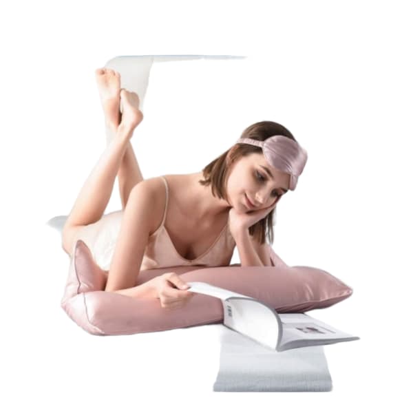 Silkkityynyliina silmämaskilla - Pinkki