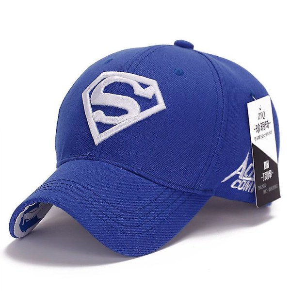 Winter Superman Baseball Cap Snapback Sports Trucker Justerbar Hat Royal Blue And White