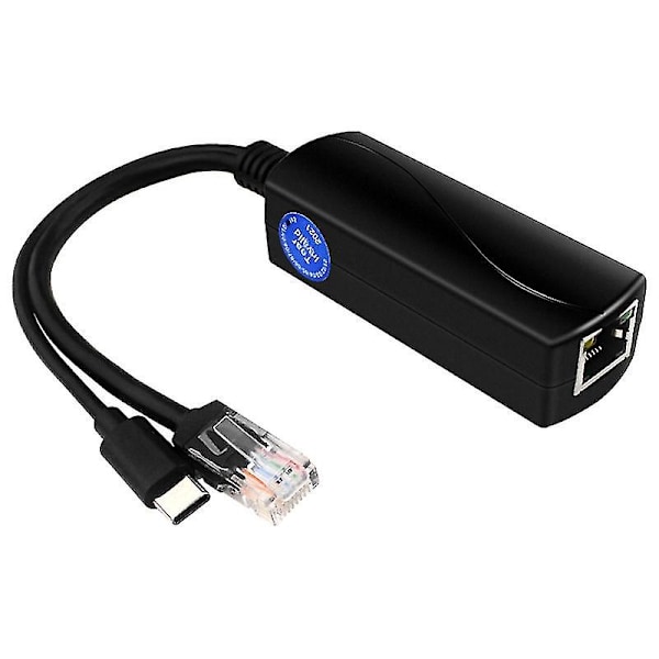 Poe Splitter Usb-c 5v Gigabit Poe Usb-c Adapter Ieee 802.3af Kompatibel Til Ip