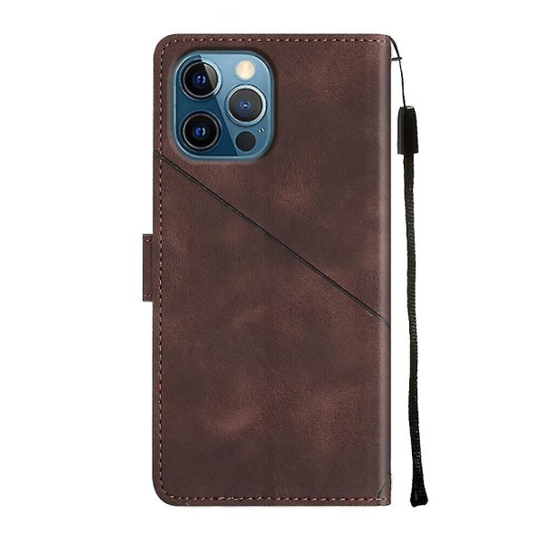 Etui til Iphone 12 Pro Cover Flip Magnetisk Læder Pung Kortholder Kompatibel med Iphone 12 Pro Cover Brown