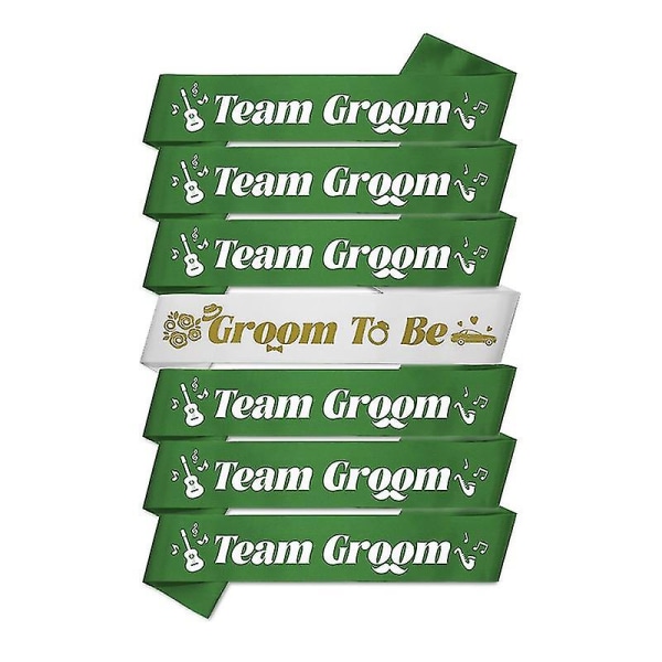 New Arrival6+1 Groom To Be Og Team Groom Sash Sett Bryllups Hjort Natt Bachelor