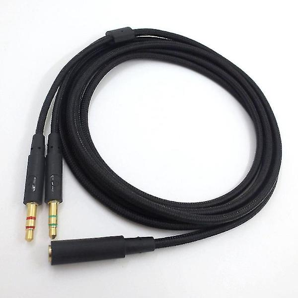 3,5 mm:n yleiskäyttöinen 2 in 1 -pelikuulokemikrofonin audiojatkokaapeli Cloud II/Alpha-/Cloud Flight/Core -kuulokkeille black