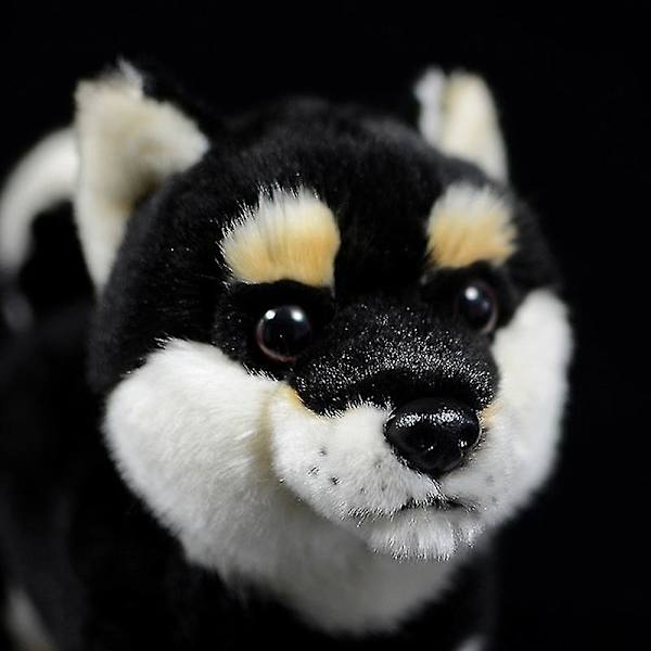 Sort Shiba Inu Blød Legetøj Julegave