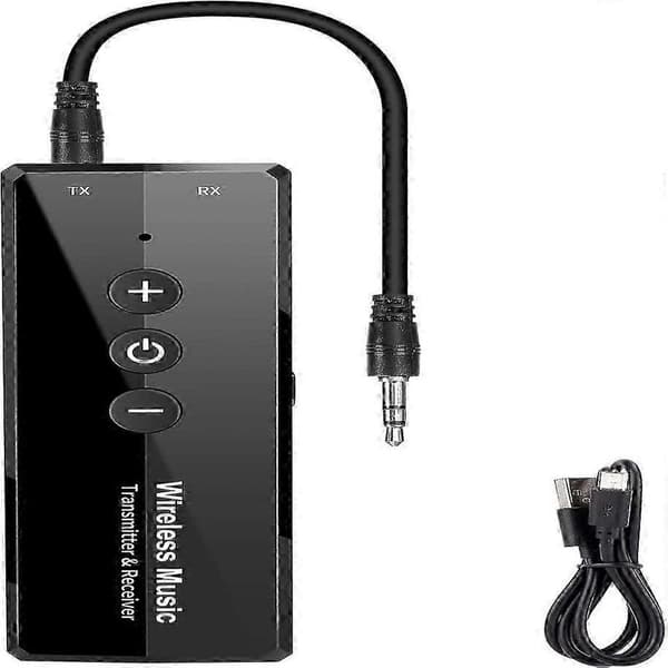 Bluetooth 5.0 Sender 3-i-1, Bærbar Trådløs Bluetooth Adapter, Genopladelig Bluetooth Sender til TV, Bluetooth Lydmodtager til Bilstereo