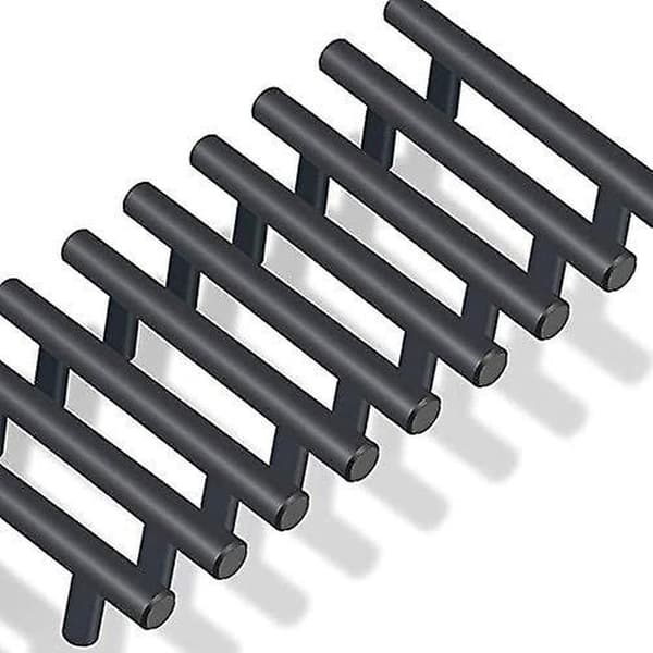 20-pak sorte køkkenhåndtag i rustfrit stål (hulafstand: 64 mm)