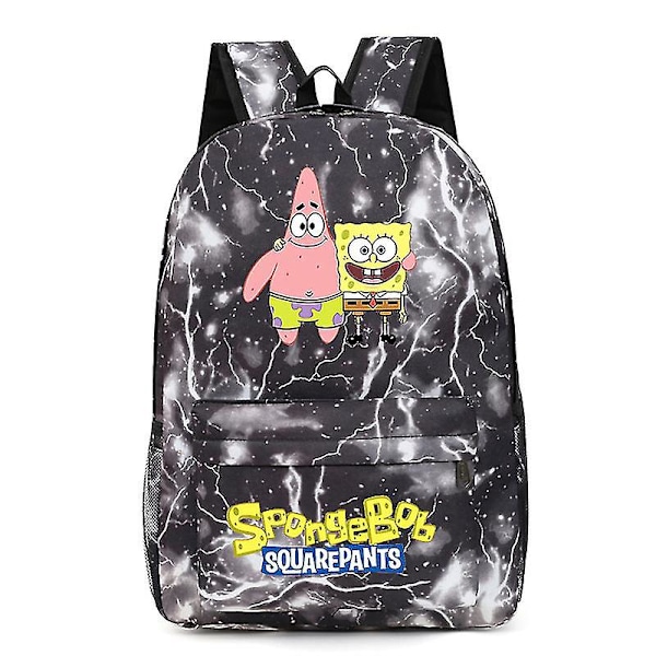 Spongebob Ny Ryggsäck Kawaii Cartoon Fashion Skolväska Anime Väska Oxford Tyg Barnryggsäckar Trendiga Studentväskor Gåvor-u G