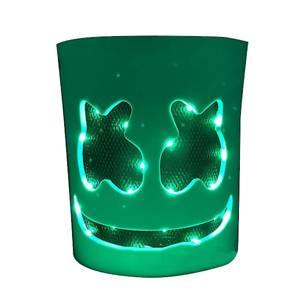 Marshmello LED-naamio DJ Cosplay Kypärä Marshmello Pukunaamio Valo LED-naamio Juhla Cosplay Naamio Värikäs