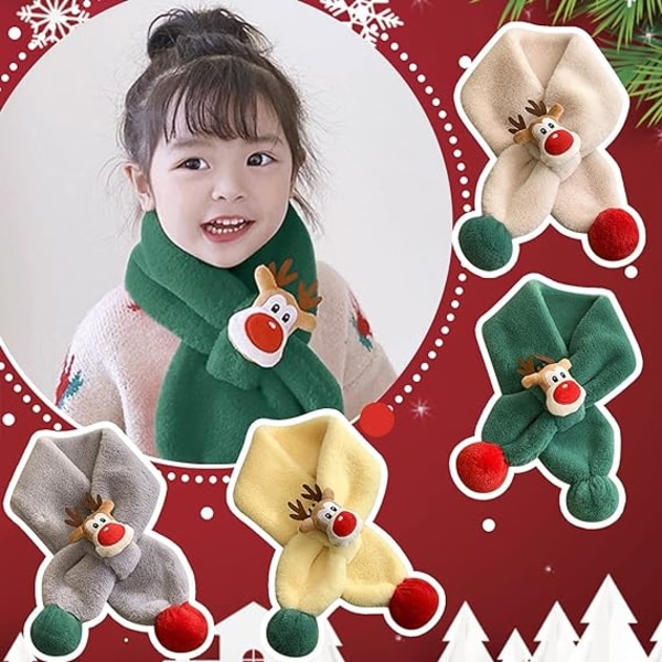 Julscarf för barn - Beige, Oasis julscarf med Fu