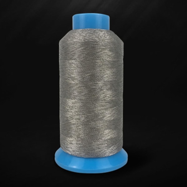 Sølvfiber fast sølvbelagt fiber sytråd DIY antistatiske klær Ledende tepper Laken Quilting