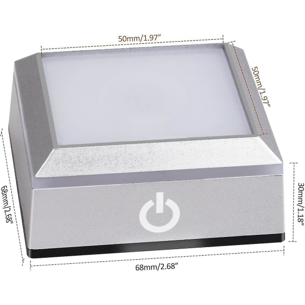 Led Light Base Vis Stand Display Plate Med Sensitive Touch Switch For 3d Laser Crystal Glass Art