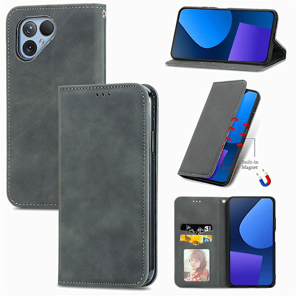 Retro Skin Feel Läderfodral för Fairphone 5
