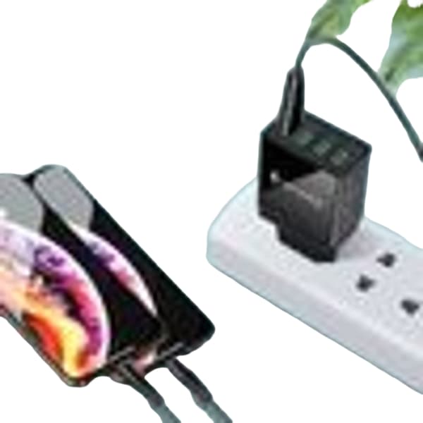 5V/3.1A Strømadapter Hurtiglader Power 4-ports USB QC 3.0