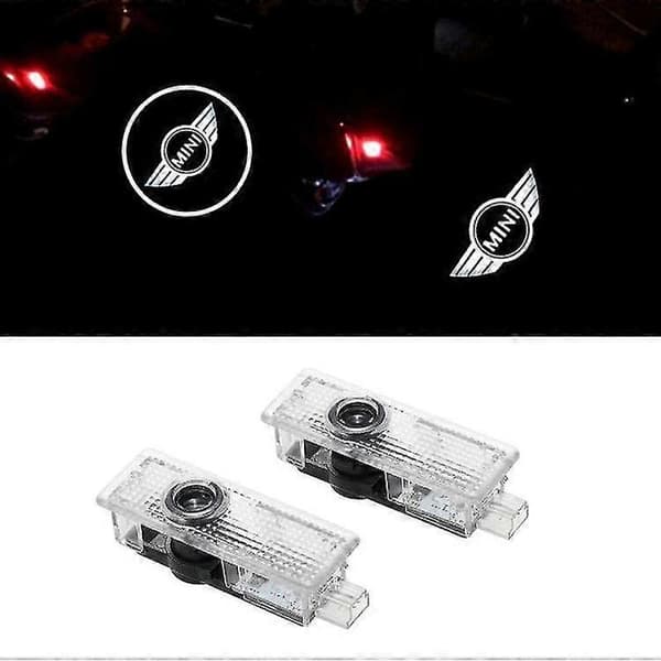 Passer for 2 stk Passer for Mini Mini Cooper velkomstlys projektorlys modifisert LED dekorativ