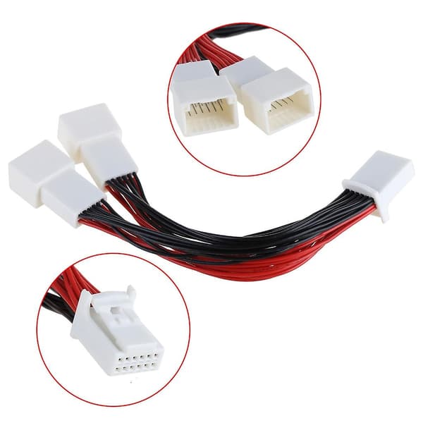 Y Kabel Splitter Adapter 6+6 Stik Til O Til Navi Aux Cdc Tuning Til Til Lexus