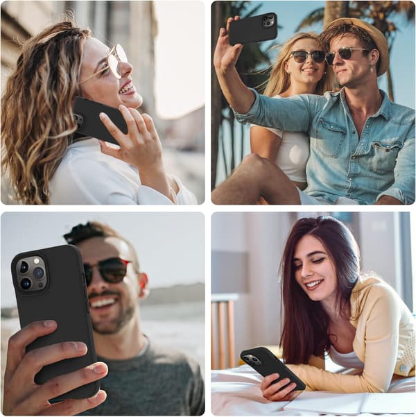Heltäckande stötsäkert slimmat mobilskal i silikon lämpligt för iPhone 13 Pro Max skyddsfodral