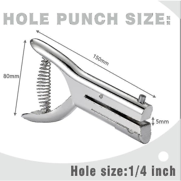 Heavy Duty enkelt hul - bærbar håndholdt papirstanse (6 mm)